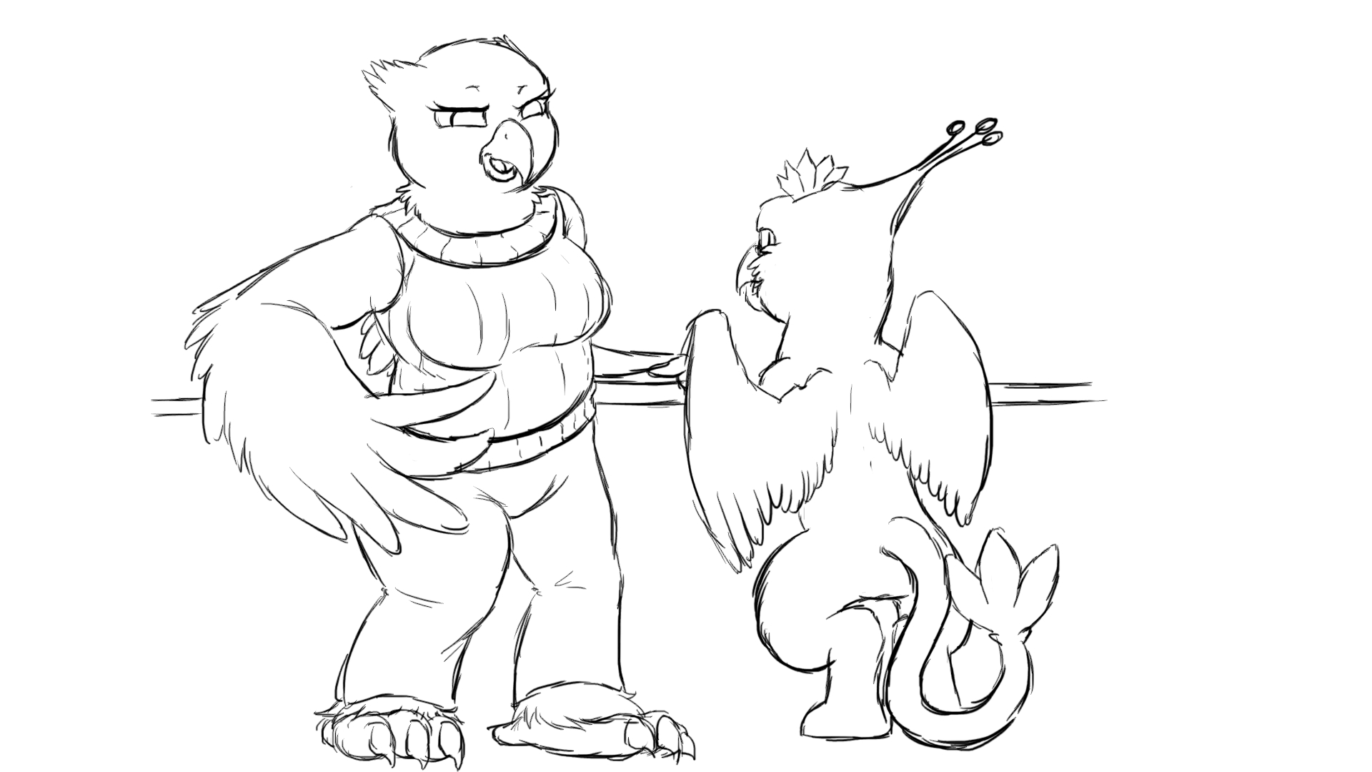 tech, anthro, bird, griffon, owl, griffonized, imminent vore