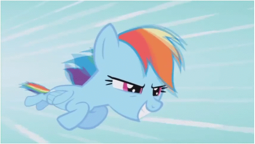 edit, screencap, rainbow dash, animated, face, flying, looking