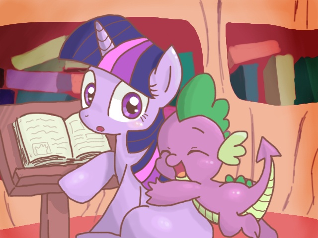 Vos plus jolies images. - Page 23 443734__safe_twilight+sparkle_spike_pixiv_hug_artist-colon-imo