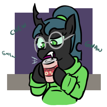 http://derpicdn.net/img/view/2015/5/26/904452__safe_solo_clothes_cute_queen+chrysalis_glasses_sweater_food_ponytail_artist-colon-jargon+scott.png