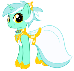Size: 2203x2116 | Tagged: safe, artist:krekka01, lyra heartstrings, pony, unicorn, g4, alternate hairstyle, beautiful, choker, clothes, cute, dress, female, gala, gala dress, grin, hairclip, high res, implied bon bon, implied lesbian, implied lyrabon, implied shipping, looking at you, lyrabetes, mare, pretty mare, simple background, solo, white background
