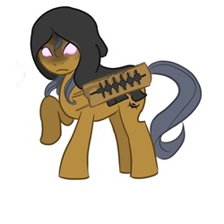 Size: 600x600 | Tagged: safe, artist:blubble-the-blubs, oc, oc only, unnamed oc, earth pony, original species, pony, abaddon, amarr, battleship, crossover, earth pony oc, eve online, glowing eyes, gross, looking at you, ponified, show accurate, simple background, solo, spaceship, white background