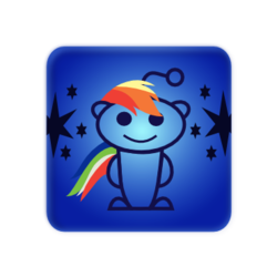 Size: 464x464 | Tagged: safe, artist:tails-ze-fox, rainbow dash, g4, .svg available, crossover, feedit, female, inkscape, logo, parody, reddit, simple background, solo, svg, transparent background