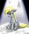 Size: 660x766 | Tagged: safe, artist:johnjoseco, derpy hooves, pegasus, pony, g4, ;-;, artifact, crying, cute, daaaaaaaaaaaw, derpabetes, envelope, female, floppy ears, get, index get, letter, looking down, mail, mare, photoshop, sad, sad pony, sadorable, save derpy, sitting, solo, spotlight, teary eyes