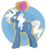 Size: 614x673 | Tagged: safe, artist:steeve, pokey pierce, pony, unicorn, g4, abstract background, adobe imageready, balloon, lineless, looking back, male, no pupils, party balloon, simple background, solo, stallion, transparent background