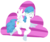 Size: 743x618 | Tagged: safe, artist:steeve, lightning bolt, white lightning, pegasus, pony, g4, adobe imageready, cloud, female, flying, happy, lineless, mare, open mouth, open smile, simple background, smiling, solo, spread wings, stripes, transparent background, wings