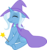 Size: 2083x2210 | Tagged: dead source, safe, artist:anders-art, trixie, pony, unicorn, g4, adobe imageready, cape, clothes, eyes closed, female, happy, hat, high res, mare, missing details, simple background, sitting, smiling, solo, transparent background, trixie's cape, trixie's hat, wand