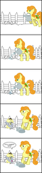 Size: 678x2718 | Tagged: dead source, safe, artist:lou3797, carrot top, derpy hooves, golden harvest, earth pony, pegasus, pony, g4, comic, duo, duo female, female, mare, paint.net, simple background, surprised, white background