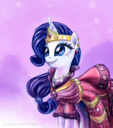 Size: 1000x1125 | Tagged: safe, artist:kp-shadowsquirrel, rarity, pony, unicorn, g4, the best night ever, beautiful, clothes, dignified wear, dress, female, gala dress, gown, happy, mare, smiling, solo