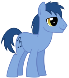Size: 2224x2500 | Tagged: safe, artist:the smiling pony, blues, noteworthy, earth pony, pony, g4, high res, inkscape, lidded eyes, male, simple background, smiling, solo, stallion, transparent background, vector