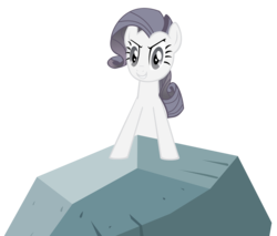 Size: 3000x2555 | Tagged: safe, artist:the smiling pony, rarity, tom, earth pony, pony, g4, season 2, the return of harmony, discorded, discorded rarity, earth pony rarity, evil smile, female, high res, inkscape, looking at you, mare, race swap, simple background, smiling, solo, transparent background, vector