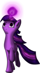 Size: 400x735 | Tagged: safe, artist:jadmcirr, twilight sparkle, pony, unicorn, g4, female, glowing horn, horn, looking up, magic, mare, palindrome get, simple background, solo, transparent background, unicorn twilight
