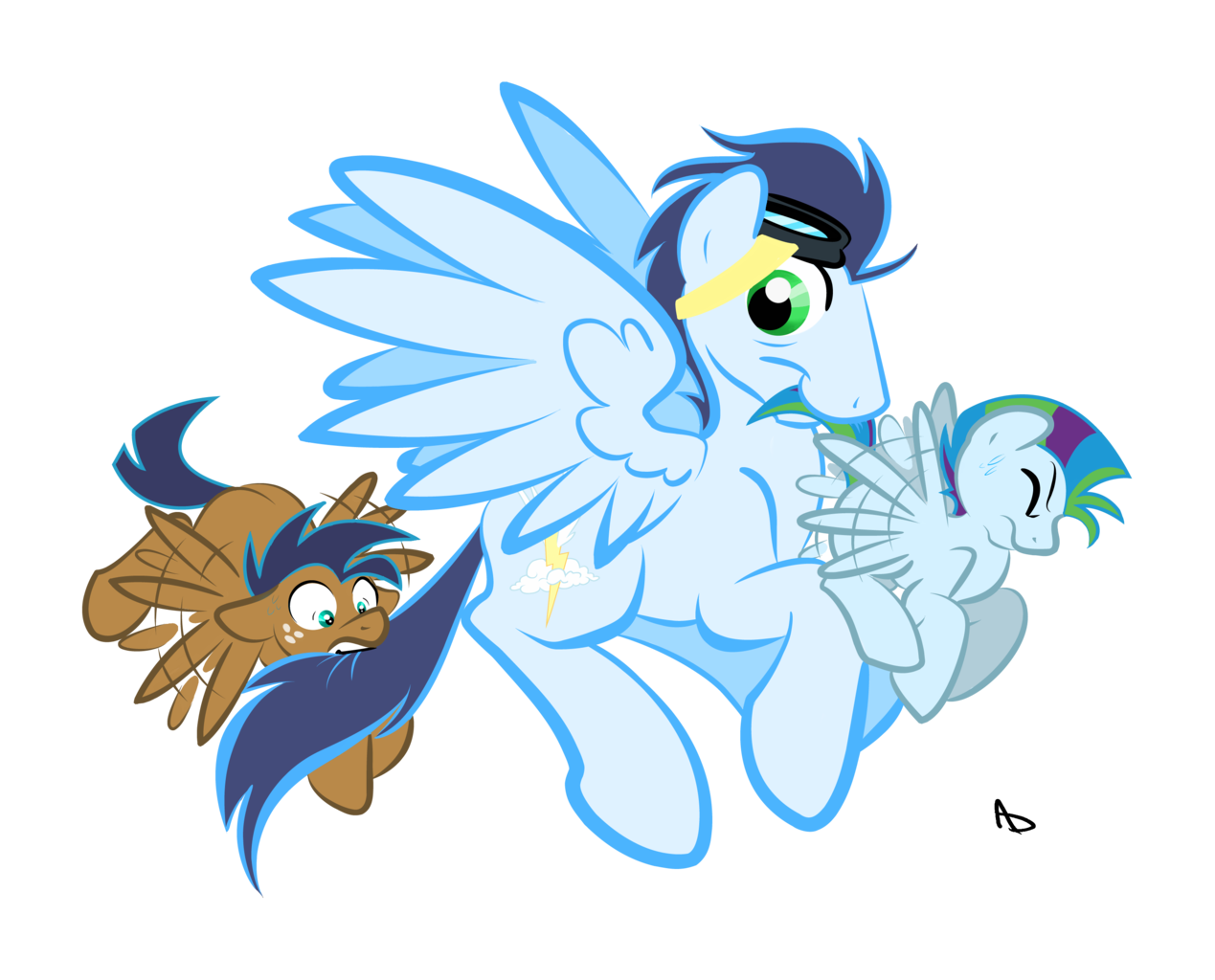 #624 - safe, artist:littletiger488, <b>soarin</b>&apos;, oc, oc:circuit, oc:eden, ...