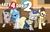 Size: 2550x1652 | Tagged: safe, artist:smashinator, ace point, derpy hooves, octavia melody, trixie, earth pony, pegasus, pony, unicorn, g4, chocolate helicopter, coach (l4d2), crossover, ellis, facial hair, female, left 4 dead, left 4 dead 2, male, mare, moustache, nick, ponified, rochelle, stallion