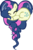 Size: 1852x2827 | Tagged: safe, artist:pyrestriker, bon bon, sweetie drops, earth pony, pony, g4, adobe imageready, female, heart pony, mare, palindrome get, simple background, solo, transparent background