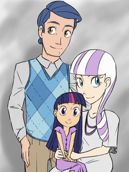 813 - safe, artist:thelivingmachine02, night light, twilight sparkle,  twilight velvet, human, abstract background, clothes, dress, family, father  and daughter, female, gimp, humanized, husband and wife, male, mother and  daughter, nightvelvet, sparkle ...