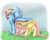 Size: 1605x1276 | Tagged: safe, artist:mahoxyshoujo, fluttershy, rainbow dash, pegasus, pony, g4, :o, artifact, blushing, chest fluff, covering, cute, dashabetes, duo, eyebrows, eyebrows visible through hair, female, floppy ears, grass, lesbian, mare, one of the first, palindrome get, rain, repdigit milestone, ship:flutterdash, shipping, shy, shyabetes, sidemouth, spread wings, tsunderainbow, tsundere, wavy mouth, wet, wet mane, wet mane fluttershy, wet mane rainbow dash, wing shelter, wing umbrella, wings