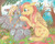 Size: 2000x1600 | Tagged: safe, artist:fyrecalla, derpy hooves, fluttershy, pegasus, pony, g4, 2011, bandaid, blushing, bruised, color porn, colored pupils, cute, derpabetes, derpyshy, description in comments, dirty, duo, duo female, female, floppy ears, frown, grass, injured, kindness, lesbian, mare, open mouth, patch, rarepair, shipping, shyabetes, signature, sitting, spread wings, tree, underhoof