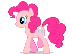 Size: 1276x948 | Tagged: source needed, safe, artist:kuren247, pinkie pie, earth pony, pony, g4, animated, female, gif, mare, shadow, simple background, smiling, solo, transparent background, walk cycle, walking