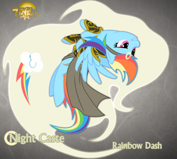 Size: 1280x1151 | Tagged: safe, artist:rhanite, rainbow dash, pegasus, pony, g4, abstract background, anima banner, crossover, exalted, female, flying, gray background, mare, photoshop, simple background, solar exalted, solo