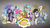 Size: 1920x1080 | Tagged: safe, artist:rhanite, applejack, derpy hooves, fluttershy, gilda, octavia melody, pinkie pie, rainbow dash, rarity, trixie, twilight sparkle, zecora, earth pony, griffon, pegasus, pony, unicorn, zebra, g4, abstract background, axe, battle axe, cello, crossover, ear piercing, earring, exalted, female, gray background, hoof hold, jewelry, leg rings, lunar exalted, mane six, mare, mouth hold, musical instrument, neck rings, photoshop, piercing, sidereal exalted, simple background, solar exalted, terrestrial exalted, unicorn twilight, wallpaper, weapon