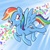 Size: 640x640 | Tagged: safe, artist:giantmosquito, rainbow dash, pegasus, pony, g4, female, flying, heart, mare, solo
