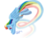 Size: 823x714 | Tagged: safe, artist:alipes, rainbow dash, pegasus, pony, g4, female, flying, mare, rainbow, simple background, solo, transparent background