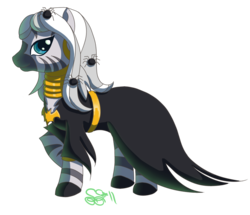 Size: 1031x887 | Tagged: safe, artist:alipes, zecora, spider, zebra, g4, costume, female, mare, nightmare night, simple background, solo, transparent background