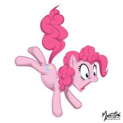 Size: 825x825 | Tagged: dead source, safe, artist:mysticalpha, pinkie pie, earth pony, pony, friendship is magic, g4, my little pony: friendship is magic, cute, diapinkes, female, mare, shocked, simple background, solo, surprised, white background