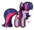 Size: 385x342 | Tagged: dead source, safe, artist:strobo-pop, twilight sparkle, pony, unicorn, g4, chibi, cute, female, mare, simple background, solo, transparent background, unicorn twilight