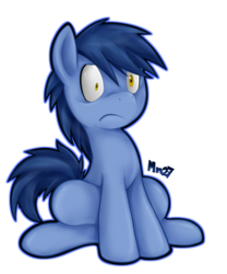 Size: 900x1082 | Tagged: dead source, safe, artist:mn27, blues, noteworthy, earth pony, pony, g4, male, simple background, sitting, solo, stallion, surprised, transparent background