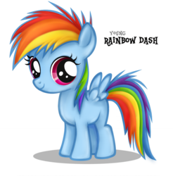 Size: 807x819 | Tagged: safe, artist:mn27, rainbow dash, pegasus, pony, g4, female, filly, filly rainbow dash, foal, simple background, solo