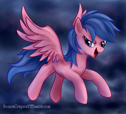Size: 692x625 | Tagged: safe, artist:mn27, firefly, pegasus, pony, g1, g4, female, flying, g1 to g4, generation leap, mare, photoshop, solo, storm
