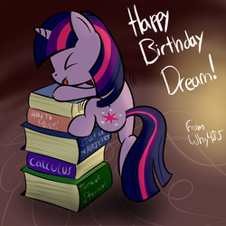 Size: 1200x1200 | Tagged: safe, artist:why485, twilight sparkle, pony, unicorn, g4, book, butt, climbing, eyes closed, female, filly, foal, plot, solo, that pony sure does love books, tongue out, unicorn twilight