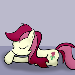 Size: 800x800 | Tagged: safe, artist:why485, roseluck, earth pony, pony, g4, abstract background, female, mare, sleeping, solo