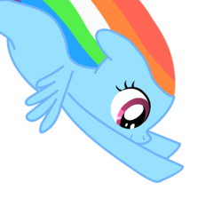 Size: 1300x1400 | Tagged: dead source, safe, artist:miketheuser, rainbow dash, pegasus, pony, g4, the cutie mark chronicles, female, filly, filly rainbow dash, flying, foal, photoshop, simple background, solo, transparent background