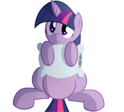 Size: 4063x3695 | Tagged: dead source, safe, artist:miketheuser, twilight sparkle, pony, unicorn, g4, belly, cute, featureless crotch, female, frown, looking up, mare, pillow, simple background, sitting, solo, transparent background, unicorn twilight