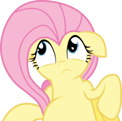 Size: 989x986 | Tagged: safe, artist:miketheuser, fluttershy, pegasus, pony, g4, blue eyes, confused, female, floppy ears, mare, photoshop, simple background, solo, transparent background, wrong eye color