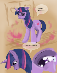 Size: 900x1165 | Tagged: safe, artist:gunslingerpen, twilight sparkle, pony, unicorn, comic:showmareship, g4, comic, crying, female, mare, photoshop, solo, unicorn twilight