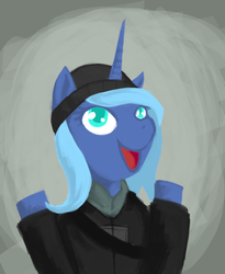 Size: 806x984 | Tagged: dead source, safe, artist:hawtkoffee, princess luna, alicorn, pony, g4, clothes, crossover, female, get, half life full life consequences, half-life, happy, index get, john freeman, mare, open mouth, open smile, photoshop, s1 luna, smiling, solo