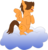 Size: 2678x2776 | Tagged: safe, artist:troggle, hoops, pegasus, pony, g4, cloud, high res, hooves, inkscape, male, on a cloud, open mouth, simple background, solo, spread wings, stallion, transparent background, vector, wings
