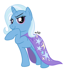 Size: 600x667 | Tagged: safe, artist:empty-10, trixie, pony, unicorn, g4, female, mare, photoshop, raised hoof, simple background, smiling, solo, white background