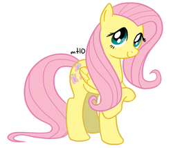 Size: 700x600 | Tagged: safe, artist:empty-10, fluttershy, pegasus, pony, g4, female, mare, photoshop, raised hoof, simple background, solo, white background