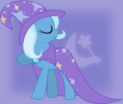 Size: 700x593 | Tagged: dead source, safe, artist:volmise, trixie, pony, unicorn, g4, cutie mark background, eyes closed, female, mare, photoshop, solo