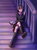 Size: 1275x1725 | Tagged: dead source, safe, artist:ninjaham, twilight sparkle, human, g4, acdsee, book, clothes, female, humanized, looking at you, scarf, sitting, skirt, solo, stairs