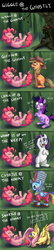 Size: 500x2300 | Tagged: dead source, safe, artist:ninjaham, applejack, fluttershy, pinkie pie, rainbow dash, rarity, twilight sparkle, earth pony, pegasus, pony, unicorn, g4, acdsee, angry, clothes, comic, crossed arms, crying, dashie antoinette, derp, dress, drool, eyes closed, female, flutterrage, laughing, lying down, mane six, mare, mare antoinette, marie antoinette, powdered wig, prone, singing, twilight snapple, unicorn twilight, wig, you're going to love me