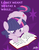 Size: 500x647 | Tagged: safe, artist:kevinbolk, twilight sparkle, pony, unicorn, g4, book, colored pupils, cutie mark background, electric light orchestra, female, lyrics, mare, photoshop, prone, reading, solo, song reference, twilight (song), unicorn twilight