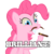 Size: 950x950 | Tagged: source needed, safe, artist:королева кошек, pinkie pie, earth pony, pony, g4, brilliant, cigar, female, image macro, mare, meme, moustache, open mouth, reaction image, simple background, smiling, solo, transparent background