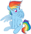 Size: 638x705 | Tagged: dead source, safe, artist:clovercoin, rainbow dash, pegasus, pony, g4, biting, cute, dashabetes, female, mare, preening, simple background, sitting, solo, white background, wing bite