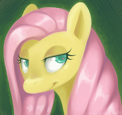 Size: 850x800 | Tagged: safe, artist:steeve, fluttershy, pegasus, pony, g4, bust, female, mare, portrait, solo